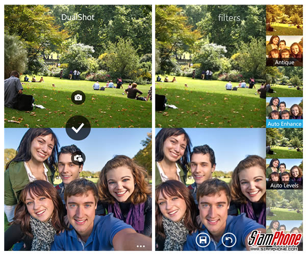 Dualshot แอพฯ ถ่ายรูป 2 ช็อตในภาพเดียวกัน สำหรับ Windows Phone -  Siamphone.Com