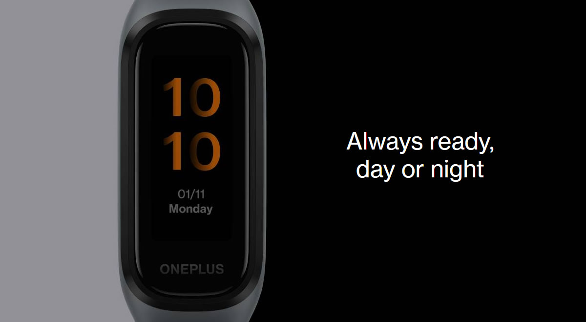 The OnePlus Band measures heart rate and oxygen for 14 days of standby time.