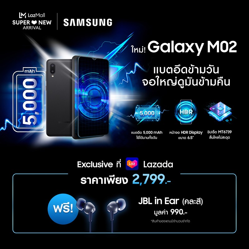 Samsung Galaxy M02 smartphone specifications god  With a big promotion at Lazada this March 1