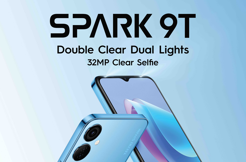 SPARK 9T 32MP 自撮りカメラ、90Hz リフレッシュ デュアル フラッシュ ドット ノッチ ディスプレイ付き