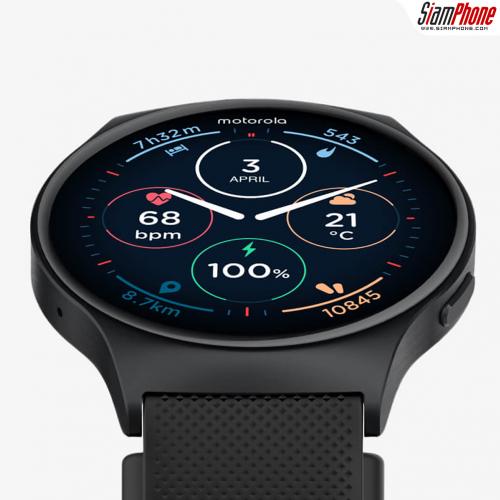 Moto Watch 120 สมาร์ทวอทช์ฉบับกระเป๋า จอ AMOLED บอดี้โลหะ ติดตามสุขภาพครบเครื่อง