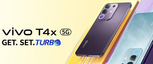 vivo T4x 5G หน้าจอ 120Hz แบตฯ 6500mAh ชาร์จเร็ว 44 วัตต์ กล้องหลัง 50MP มี AI 