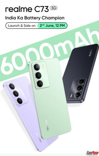 realme C73 5G สมาร์ทโฟนสุดคุ้ม จอ 120Hz แบตเตอรี่อึด 6000mAh ในดีไซน์บางเฉียบ